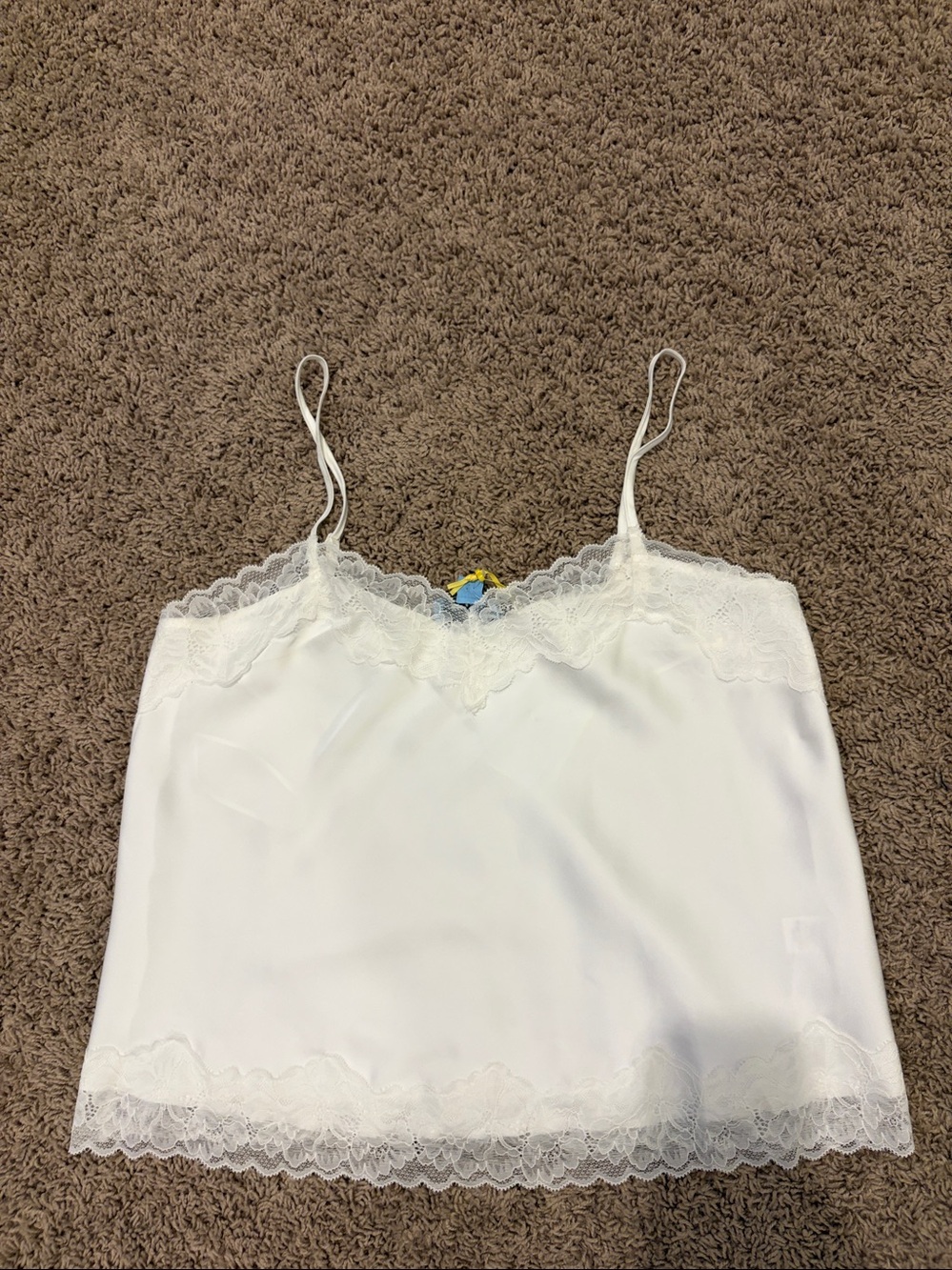 CeCe Ivory Lace-Trim Camisole Top
